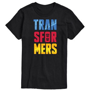 �A�j���L�����N�^�[ �����Y �g�b�v�X T�V���c ���S �O���t�B�b�N Licensed Character Men's Transformers Logo Graphic Tee Black �u���b�N