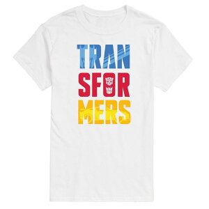 �A�j���L�����N�^�[ �����Y �g�b�v�X T�V���c ���S �O���t�B�b�N Licensed Character Men's Transformers Logo Graphic Tee White �z���C�g