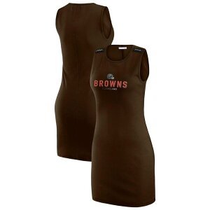 �E�F�A �o�C �G���� �A���h���[�Y ���f�B�[�X �g�b�v�X �����s�[�X ���u Women's WEAR by Erin Andrews x Gracie Hunt Brown Cleveland Browns Ribbed Tank Dress Brn Brown �u���E��