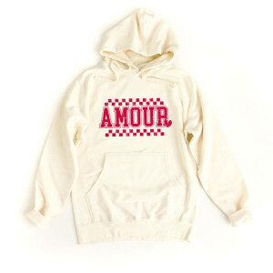 Simply Sage Market ���f�B�[�X �g�b�v�X T�V���c �p�[�J�[ Simply Sage Market Amour Distressed Checkered Hoodie Cream �N���[��