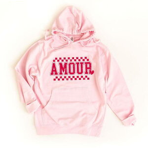 Simply Sage Market ���f�B�[�X �g�b�v�X T�V���c �p�[�J�[ Simply Sage Market Amour Distressed Checkered Hoodie Pink �s���N