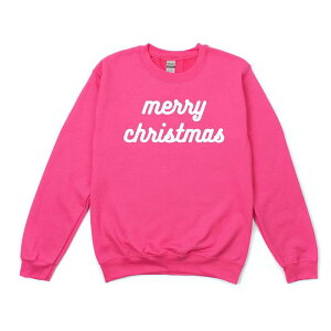 Simply Sage Market ���f�B�[�X �g�b�v�X T�V���c �v�����g �X�E�F�b�g Simply Sage Market Merry Christmas Bold Cursive Words Raised Print Sweatshirt Raspberry