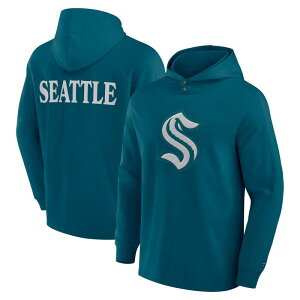 �t�@�i�e�B�N�X �����Y �g�b�v�X T�V���c �p�[�J�[ Men's Fanatics Teal Seattle Kraken Elements Blaze Tri-Blend Long Sleeve Hoodie T-Shirt Krk Blue �u���[