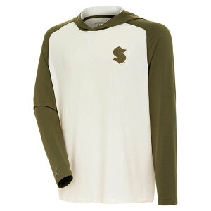 �A���e�B�O�A �����Y �g�b�v�X T�V���c �p�[�J�[ Men's Antigua Cream Seattle Kraken Intrepid Sand Long Sleeve Hoodie T-Shirt Krk Beige �x�[�W��