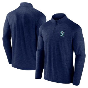 �A���u�����f�b�h �����Y �g�b�v�X T�V���c ���S Unbranded Men's Logo Athletic Deep Sea Blue Seattle Kraken Head-to-Head Raglan Quarter-Zip Top Krk Navy �l�C�r�[