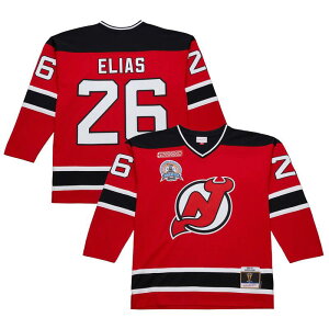 �~�b�`�F��&�l�X �����Y �g�b�v�X T�V���c �W���[�W�[ Mitchell & Ness Men's Patrik Elias Red New Jersey Devils 1999-00 Power Play Jersey Nhl Red ���b�h