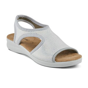 yz tNTX fB[X T_ V[Y Flexus by Spring Step Nyaman Pindott Women's Slip-On Sandals White