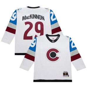 【送料無料】 ミッチェル&ネス メンズ Tシャツ トップス Men's Nathan MacKinnon White Colorado Avalanche 2016-17 Power Play Jersey Ava White