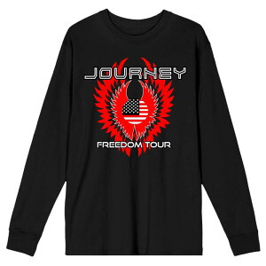 �A�j���L�����N�^�[ �����Y �g�b�v�X T�V���c �O���t�B�b�N Licensed Character Men's Journey Freedom Tour Long Sleeve Graphic Tee Black �u���b�N