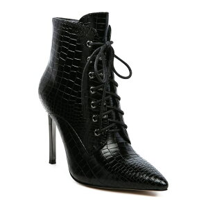 �����h�����O ���f�B�[�X �V���[�Y �u�[�c�E���C���u�[�c �A���N�� London Rag Escala Women'stiletto Ankle Boots Black �u���b�N