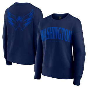 �t�@�i�e�B�N�X ���f�B�[�X �g�b�v�X T�V���c �X�E�F�b�g �L���b�v Women's Fanatics Navy Washington Capitals Elements Flow Pullover Sweatshirt Cap Navy �l�C�r�[