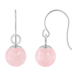yz Celebration Gems fB[X sAXECO ANZT[ Celebration Gems Sterling Silver 5 mm Sphere Gemstone Drop Earrings Rose Quartz