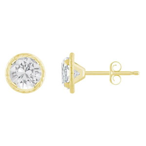 yz Celebration Gems fB[X sAXECO ANZT[ Celebration Gems 10k Gold 5 mm Round Gemstone Martini Rope Stud Earrings White Topaz
