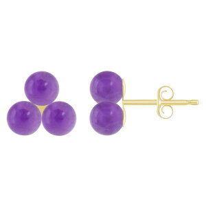 yz Celebration Gems fB[X sAXECO ANZT[ Celebration Gems 10k Gold Sphere Gemstone Cluster Earrings Amethyst