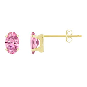 yz Celebration Gems fB[X sAXECO ANZT[ Celebration Gems 10k Gold Oval Cubic Zirconia Stud Earrings Pink