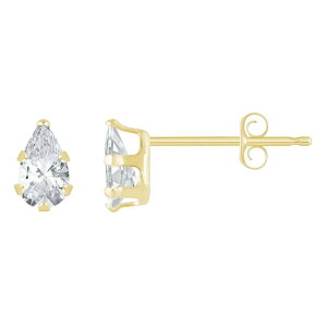 yz Celebration Gems fB[X sAXECO ANZT[ Celebration Gems 10k Gold Pear-Shape Cubic Zirconia Stud Earrings White