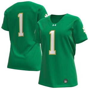 A_[A[}[ fB[X gbvX TVc W[W[ Women's Under Armour #1 Kelly Greenotre Dame Fighting Irish Replica Football Jersey Ntd Green O[