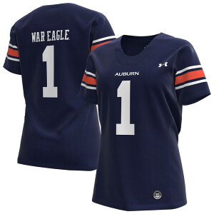 A_[A[}[ fB[X gbvX TVc W[W[ Women's Under Armour #1 Navy Auburn Tigers Replica Football Jersey Aub Navy lCr[