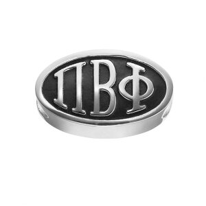 yz SA[g fB[X uXbgEoOEANbg ANZT[ LogoArt Pi Beta Phi Sterling Silver Oval Bead Grey