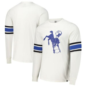 yz tH[eBZuuh Y TVc gbvX Men's '47 White Indianapolis Colts Gridiron Throwback Premier Brex Long Sleeve T-Shirt Clt White