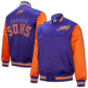 ~b`F&lX Y AE^[ WPbgEu] Te Men's Mitchell & Ness Purple Phoenix Suns Hardwood Classic Primetime Full-Snap Satin Jacket Phx Purple p[v