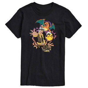 �y���������z ���C�Z���X �L�����N�^�[ �����Y T�V���c �g�b�v�X Men's Pokemon Freide Cap Charizard Graphic Tee Black