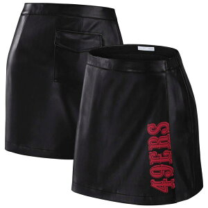�E�F�A �o�C �G���� �A���h���[�Y ���f�B�[�X �{�g���X�J�[�g Women's WEAR by Erin Andrews x Gracie Hunt Black San Francisco 49ers Wrap Skirt 49r Black �u���b�N