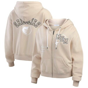 �E�F�A �o�C �G���� �A���h���[�Y ���f�B�[�X �g�b�v�X T�V���c �p�[�J�[ Women's WEAR by Erin Andrews Tan Memphis Grizzlies Tonal Felt Patch Full-Zip Hoodie Grz Multi �}���`�J���[