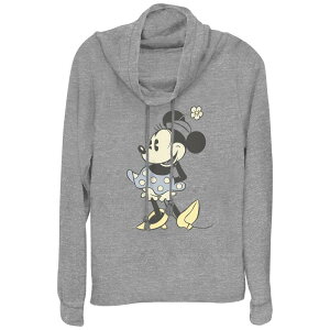 �f�B�Y�j�[ ���f�B�[�X �g�b�v�X T�V���c �v���X�T�C�Y �O���t�B�b�N Disney's Minnie Mouse Classic Outfit Pose Plusize Cowlneck Graphic Lightweight Long Sleeve Gray Heather �O���[