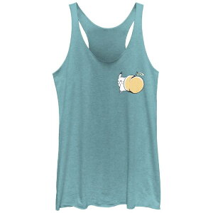 �A�j���L�����N�^�[ ���f�B�[�X �g�b�v�X T�V���c Licensed Character Juniors' Pokemon Pikachu Peach Racerback Tank Top Tahiti Blue �u���[