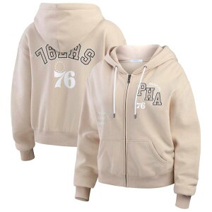 �E�F�A �o�C �G���� �A���h���[�Y ���f�B�[�X �g�b�v�X T�V���c �v���X�T�C�Y �p�[�J�[ Women's WEAR by Erin Andrews Cream Philadelphia 76ers Plusize Tonal Felt Patch Full-Zip Hoodie 76r Beige �x�[�W��
