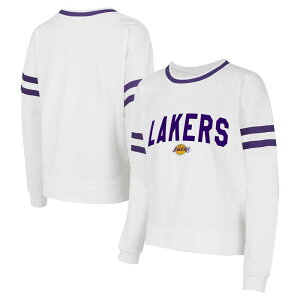�A���u�����f�b�h ���f�B�[�X �g�b�v�X T�V���c �X�E�F�b�g Unbranded Women's Conceptsport White Los Angeles Lakers Borough Pullover Sweatshirt Lak White �z���C�g