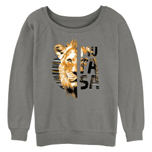 �f�B�Y�j�[ ���f�B�[�X �g�b�v�X T�V���c �O���t�B�b�N Disney's Mufasa The Lion King Head Portrait Juniors' Graphic Pullover Gray Heather �O���[