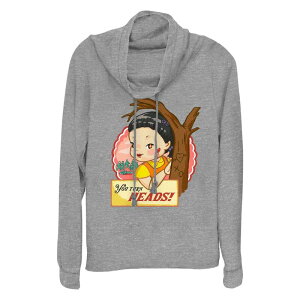 �A�j���L�����N�^�[ ���f�B�[�X �g�b�v�X T�V���c �O���t�B�b�N Licensed Character Women'squid Game You Turn Heads Cowlneck Graphic Lightweight Long Sleeve Gray Heather �O���[