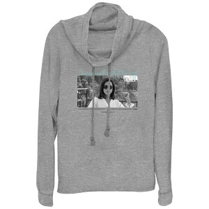 �A�j���L�����N�^�[ ���f�B�[�X �g�b�v�X T�V���c �O���t�B�b�N Licensed Character Women's White Lotus Harper The Life Of The Party Cowlneck Graphic Lightweight Long Sleeve Gray Heather �O���[