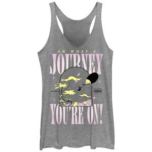 �A�j���L�����N�^�[ ���f�B�[�X �g�b�v�X T�V���c ���[�X Licensed Character Juniors' Dr. Seuss Oh The Places You'll Go! Oh What A Journeyou're On Racerback Tank Top Gray Heather �O���[