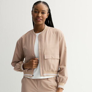 yz Tek Gear fB[X WPbgEu] AE^[ Women's Tek Gear Tipped Woven Bomber Jacket Mocha Freeze