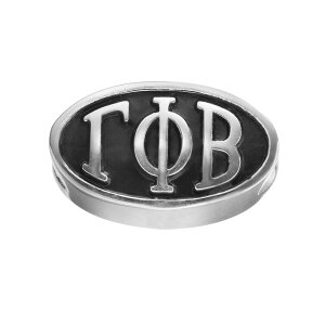yz SA[g fB[X uXbgEoOEANbg ANZT[ LogoArt Gamma Phi Beta Sterling Silver Oval Bead Grey