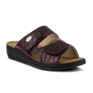 �X�v�����O�X�e�b�v ���f�B�[�X �V���[�Y �T���_�� Flexus by Spring Step Almeria Women'slide Sandals Bordeaux Patent