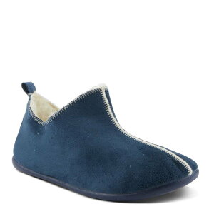 tNTX fB[X V[Y T_ u[c Flexus by Spring Step Sayge Women's Bootie Slippers Navy lCr[