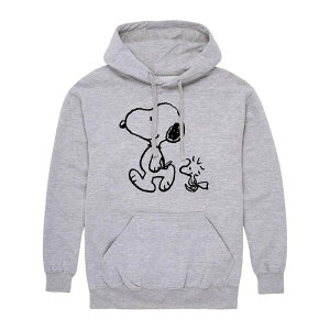 �A�j���L�����N�^�[ �����Y �g�b�v�X T�V���c �p�[�J�[ �O���t�B�b�N Licensed Character Men's Peanutsnoopy & Woodstock Walk Graphic Hoodie Heather Gray �O���[