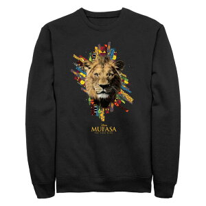 fBYj[ Y gbvX TVc vg t[X OtBbN Disney's Mufasa The Lion King African Prints Background Men's Graphic Fleece Black ubN