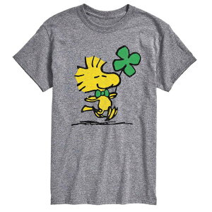 �A�j���L�����N�^�[ �����Y �g�b�v�X T�V���c �g�[�� �O���t�B�b�N Licensed Character Big & Tall Peanuts Woodstock & Clover Graphic Tee Heather Gray �O���[