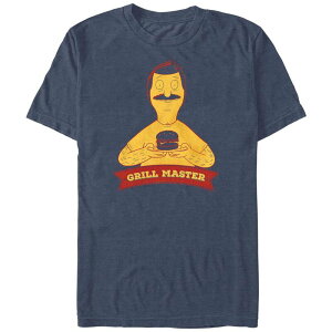 �A�j���L�����N�^�[ �����Y �g�b�v�X T�V���c �O���t�B�b�N Licensed Character Men's Bob's Burgers Grill Master Graphic Tee Navy Heather �w�U�[