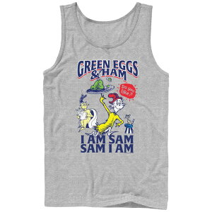 �A�j���L�����N�^�[ �����Y �g�b�v�X T�V���c �O���t�B�b�N Licensed Character Men's Dr. Seuss Green Eggs And Ham Do you Like Them Graphic Tank Athletic Heather �w�U�[