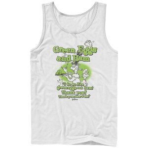 �A�j���L�����N�^�[ �����Y �g�b�v�X T�V���c �O���t�B�b�N Licensed Character Men's Dr. Seuss I Do So Like Green Eggs And Ham Graphic Tank White �z���C�g