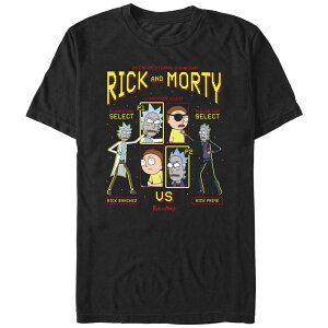 【送料無料】 ライセンス キャラクター メンズ Tシャツ トップス Men's Rick And Morty Select Player Graphic Tee Black