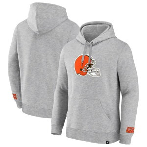 �t�@�i�e�B�N�X �����Y �g�b�v�X T�V���c �t���[�X �p�[�J�[ Men's Fanatics Heather Gray Cleveland Browns Legacy Fleece Pullover Hoodie Brn Grey �O���[