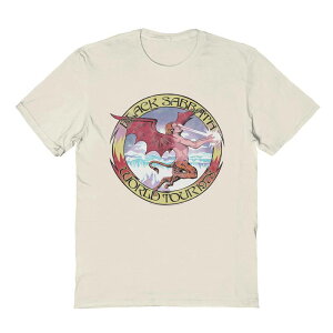 �A�j���L�����N�^�[ �����Y �g�b�v�X T�V���c �O���t�B�b�N Licensed Character Men's Black Sabbath Distressed Henry Tour Graphic Tee Natural �u���b�N