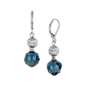 1928 fB[X ANZT[ sAXECO 1928 Crystal Faceted Color Beadrop Earrings Blue u[